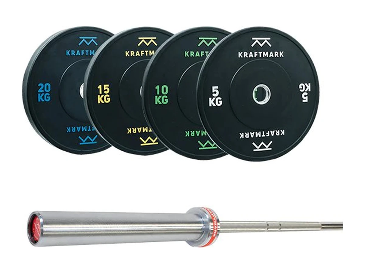 Kraftmark 100 kg bumpers + CF 15 kg 3.0, totalt 115 kg